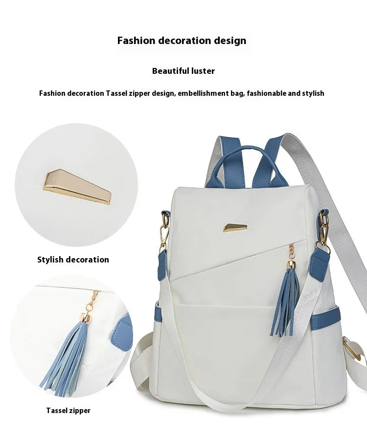 LOCHWISE™ Anti-theft Backpack - Rugged Oxford Fabric, Hidden Zippers, Water-Resistant Hiking Daypack
