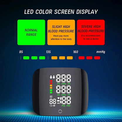 Rechargeable Wrist Blood Pressure Monitor Medical Russian / English Voice Digitlal Tensiometro Health Sphygmomanometer Tonometer