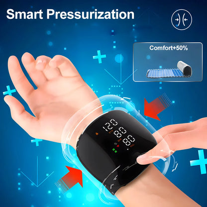 Rechargeable Wrist Blood Pressure Monitor Medical Russian / English Voice Digitlal Tensiometro Health Sphygmomanometer Tonometer