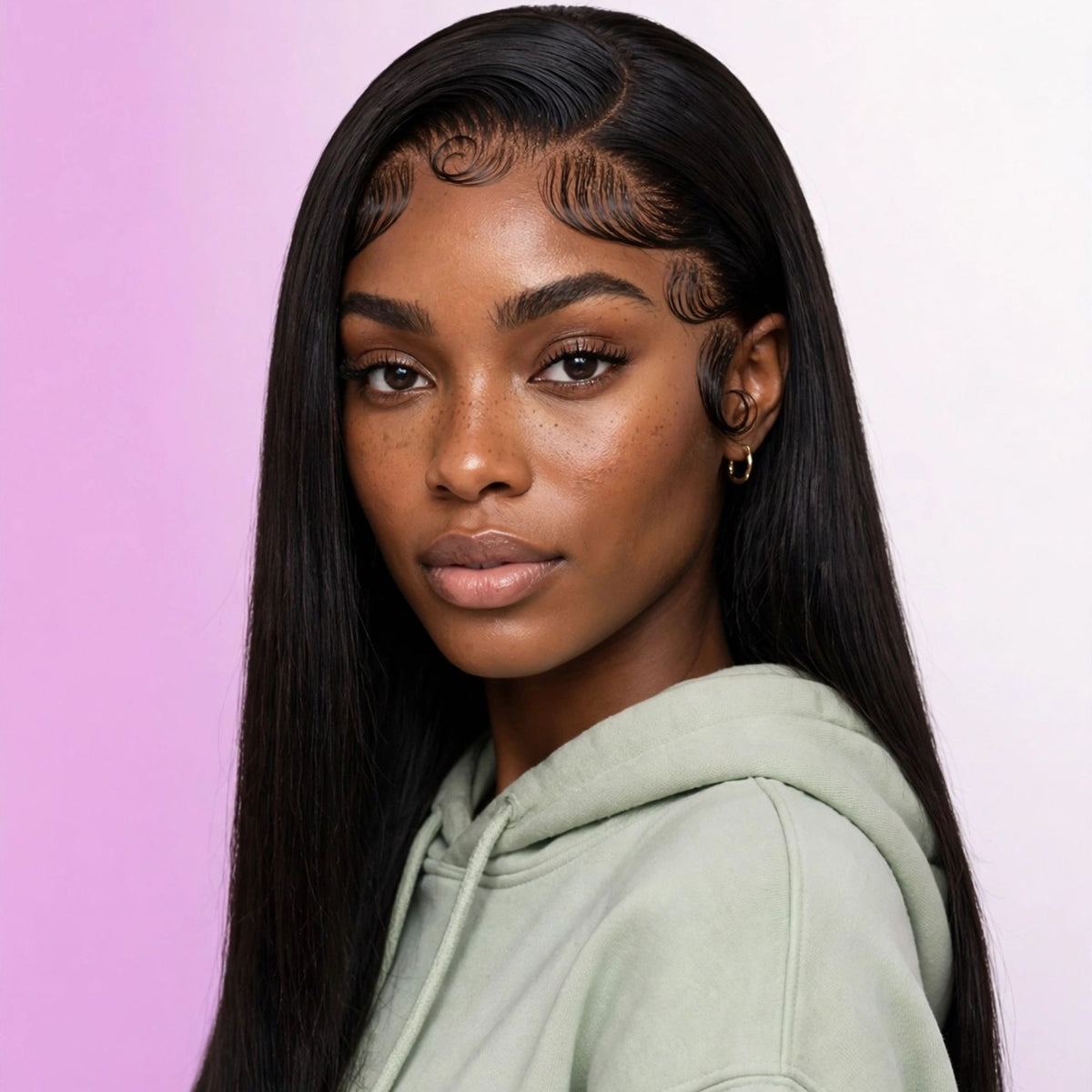 LOCHWISE Glueless 13x6 HD Lace Front Wig Human Hair – 2-in-1 Body Wave to Bone Straight 40" | Brazilian Virgin Hair, Pre-Plucked, 220% Density