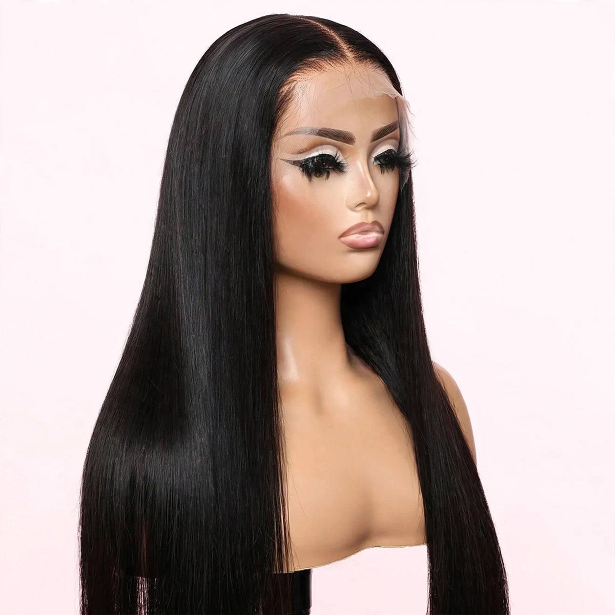 LOCHWISE Glueless 13x6 HD Lace Front Wig Human Hair – 2-in-1 Body Wave to Bone Straight 42" | Brazilian Virgin Hair, Pre-Plucked, 220% Density