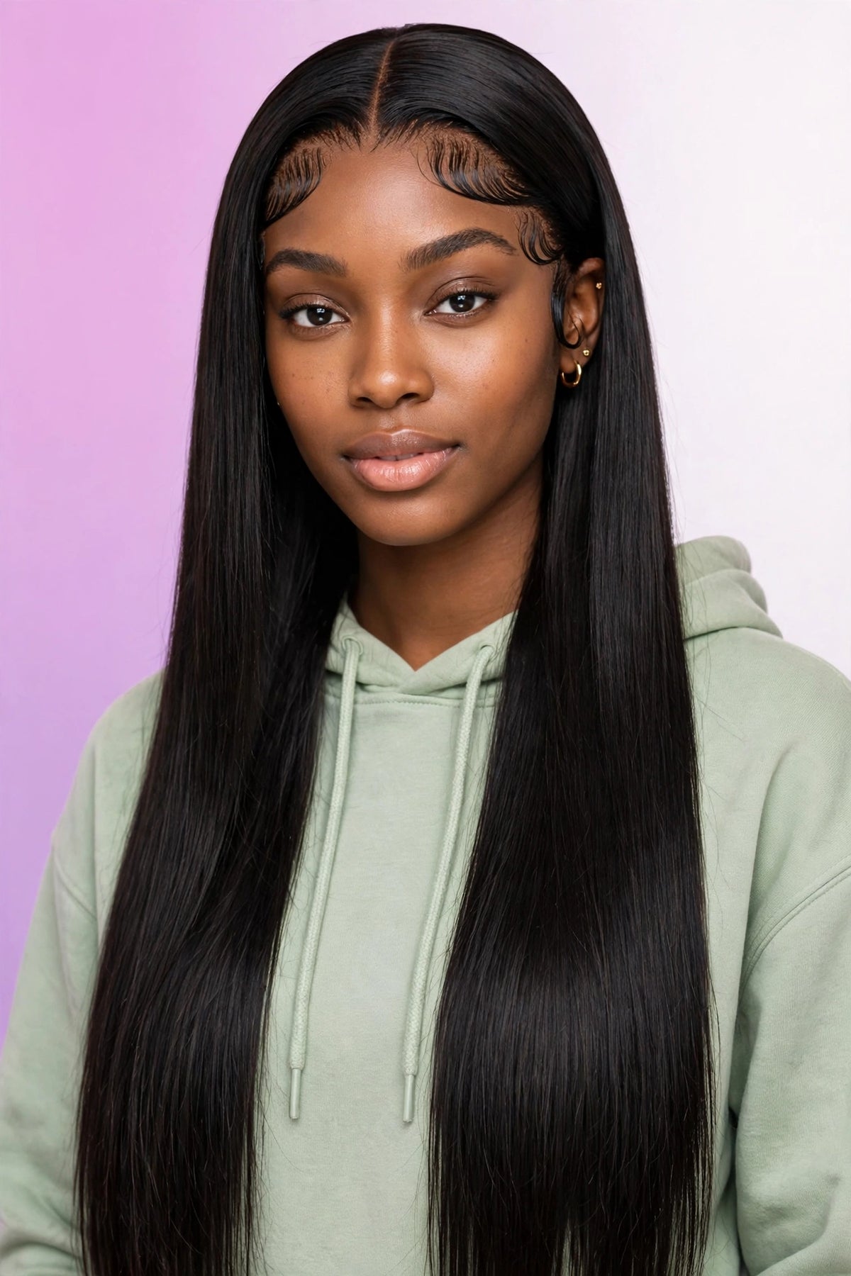 LOCHWISE Glueless 13x6 HD Lace Front Wig Human Hair – 2-in-1 Body Wave to Bone Straight 40" | Brazilian Virgin Hair, Pre-Plucked, 220% Density