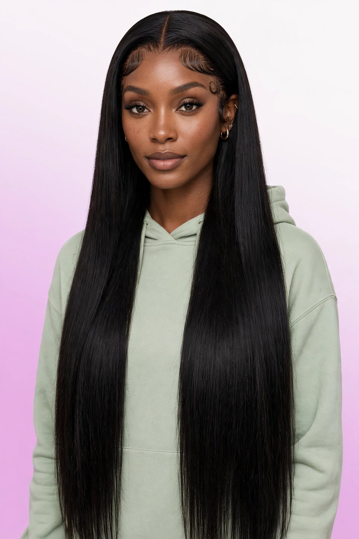 LOCHWISE Glueless 13x6 HD Lace Front Wig Human Hair – 2-in-1 Body Wave to Bone Straight 40" | Brazilian Virgin Hair, Pre-Plucked, 220% Density
