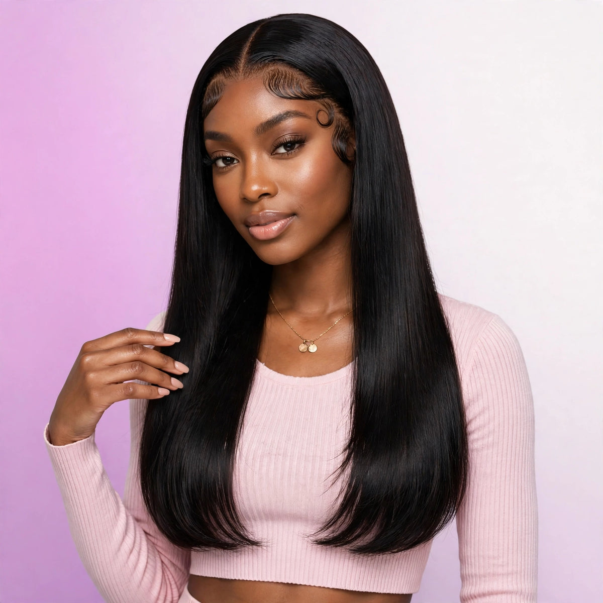 LOCHWISE Glueless 13x6 HD Lace Front Wig Human Hair – 2-in-1 Body Wave to Bone Straight 40" | Brazilian Virgin Hair, Pre-Plucked, 220% Density