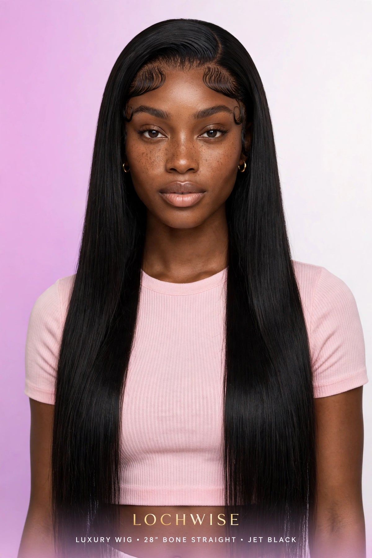 LOCHWISE Glueless 13x6 HD Lace Front Wig Human Hair – 2-in-1 Body Wave to Bone Straight 40" | Brazilian Virgin Hair, Pre-Plucked, 220% Density